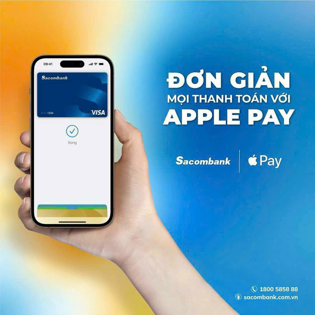 Apple pay ra ma mắt cùng thẻ sacombank