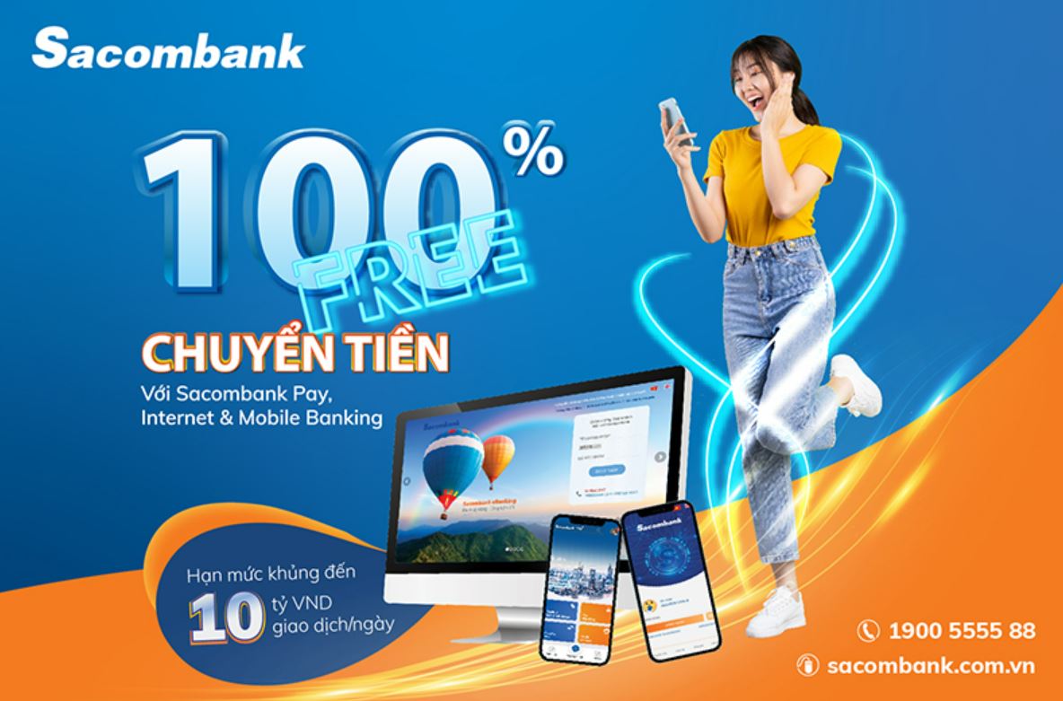 Sacombank cải tiến các tính năng tiện ích và tăng hạn mức (tối đa 5 tỷ/ngày và 2 tỷ/giao dịch) trên ứng dụng sacombank pay 🤩🤩🤩